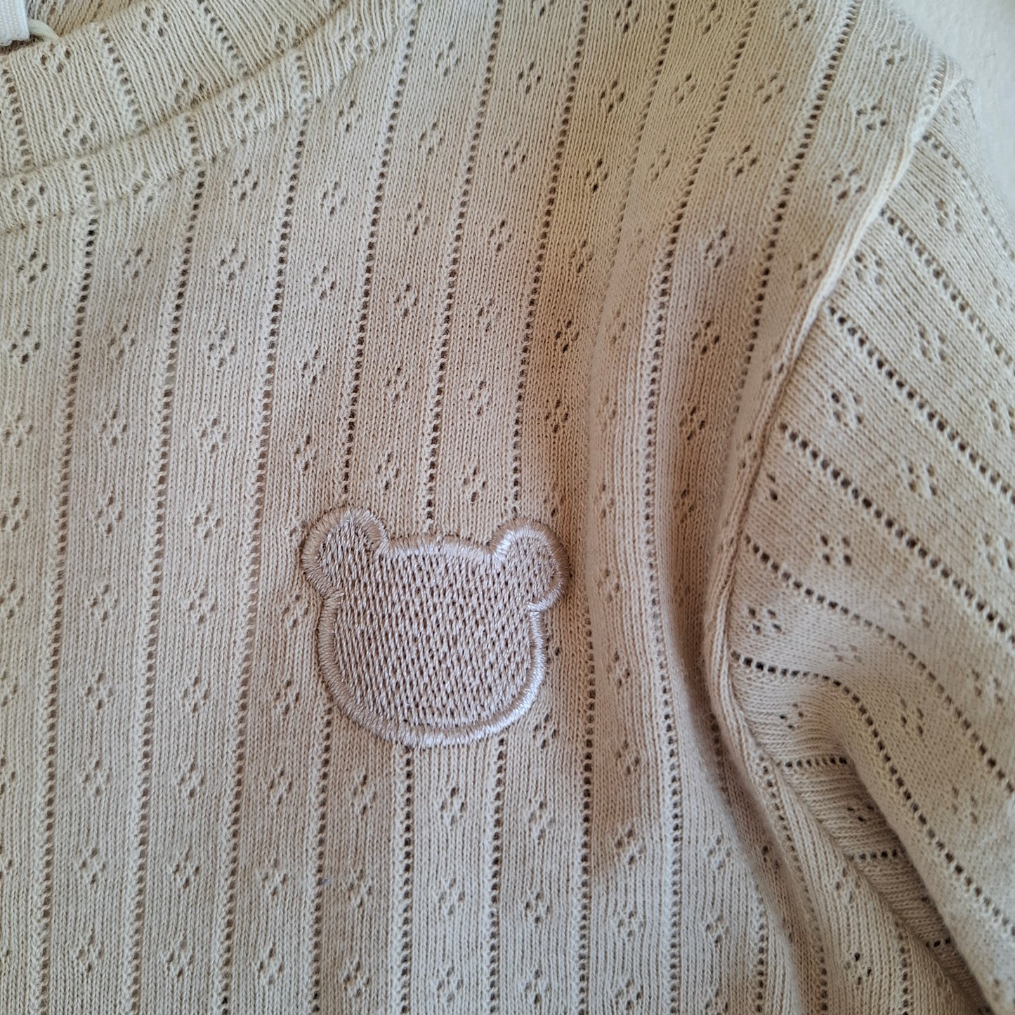 Bear Pyjamas - White/Blue/Beige - 1-6Y