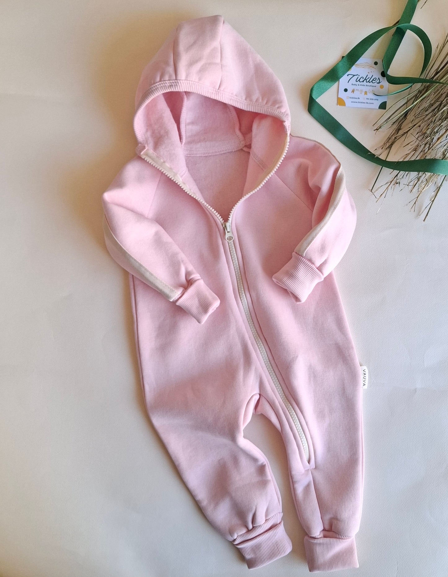 Fleeced Romper - Pink/Blue/Purple - 3-24M