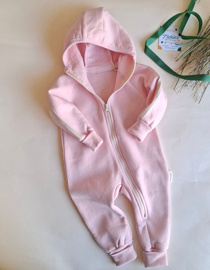 Fleeced Romper - Pink/Blue/Purple - 3-24M