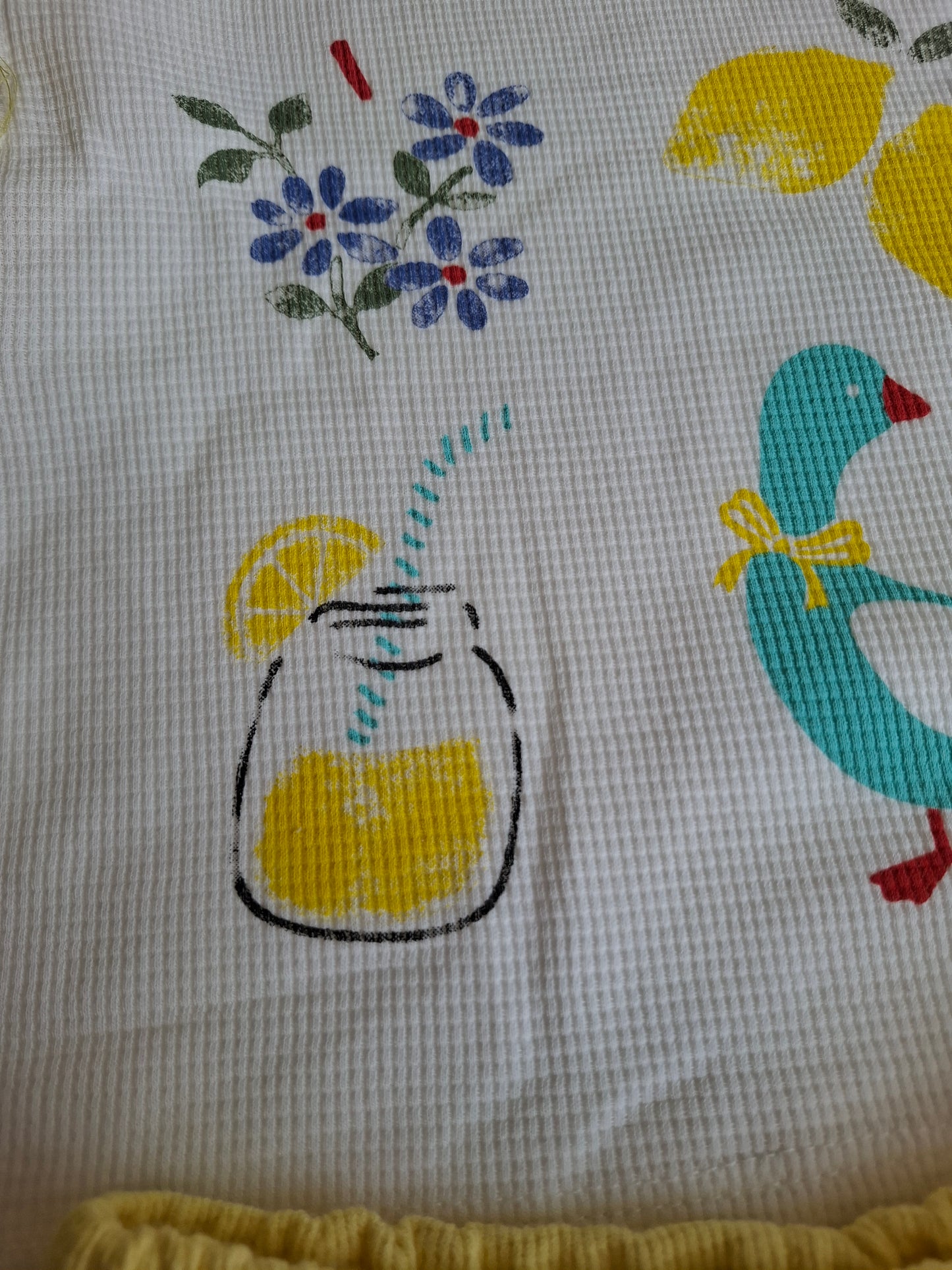 Lemon Waffle Shorts & Top Set - 6-24M