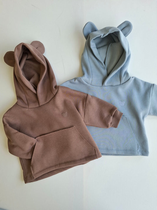 Fleeced Bear Set - Blue/Brown - 6M-3Y