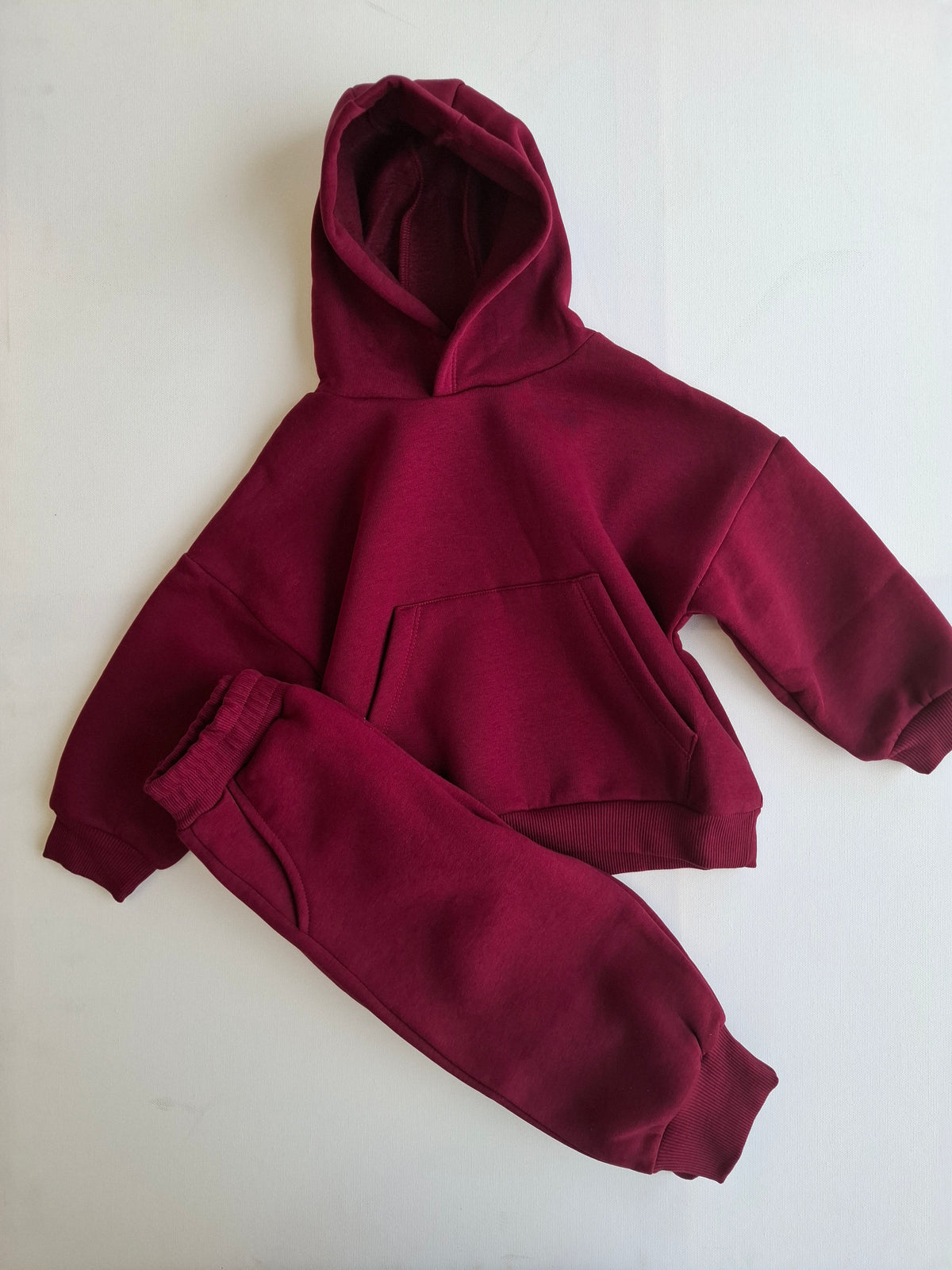 Fleeced Burgundy Set - 1-6Y