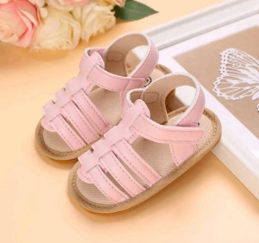 Pink Leather Sandals