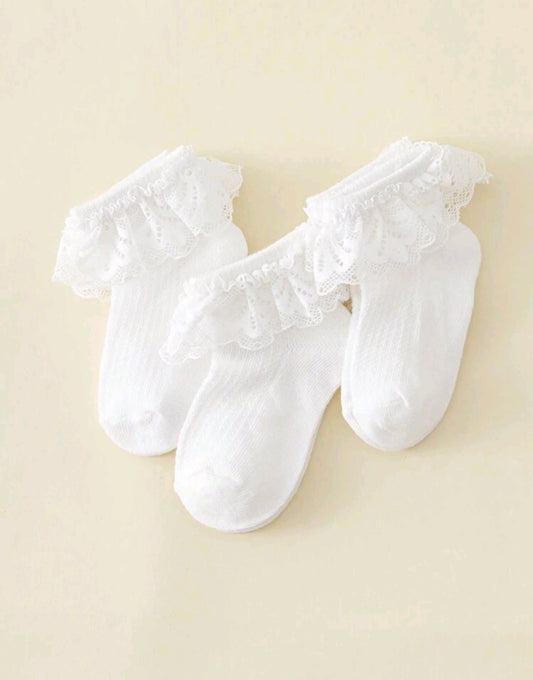 Princess White Socks set of 3 pairs