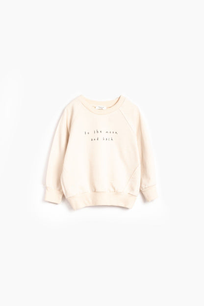 Sweater "To the Moon and Back" - Pink/Butter Yellow - 2-8Y
