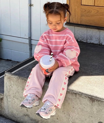 Pearls & Stripes Pink Set - 2-7Y