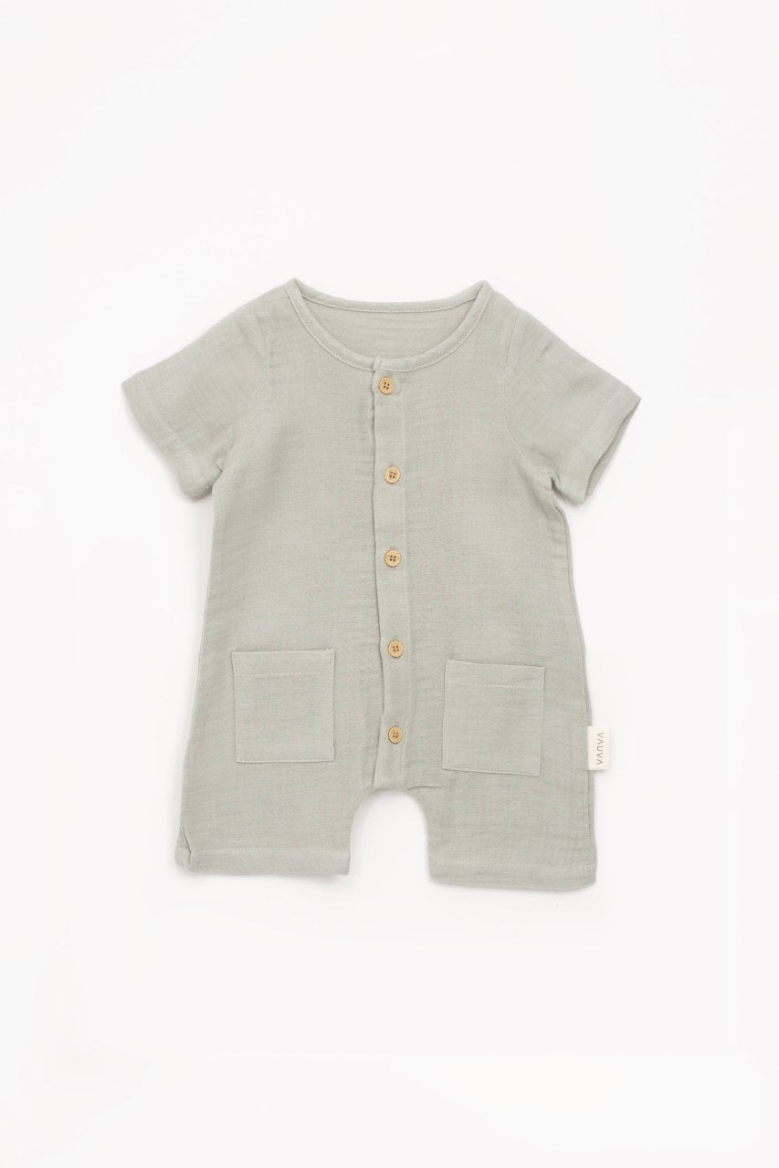 Baby Muslin Romper - Soft Cotton