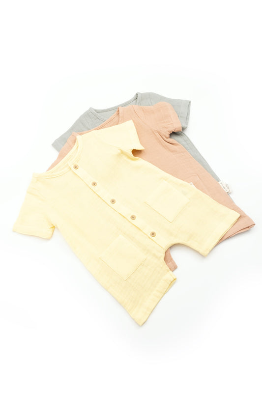 Baby Muslin Romper - Soft Cotton 6M -3Y