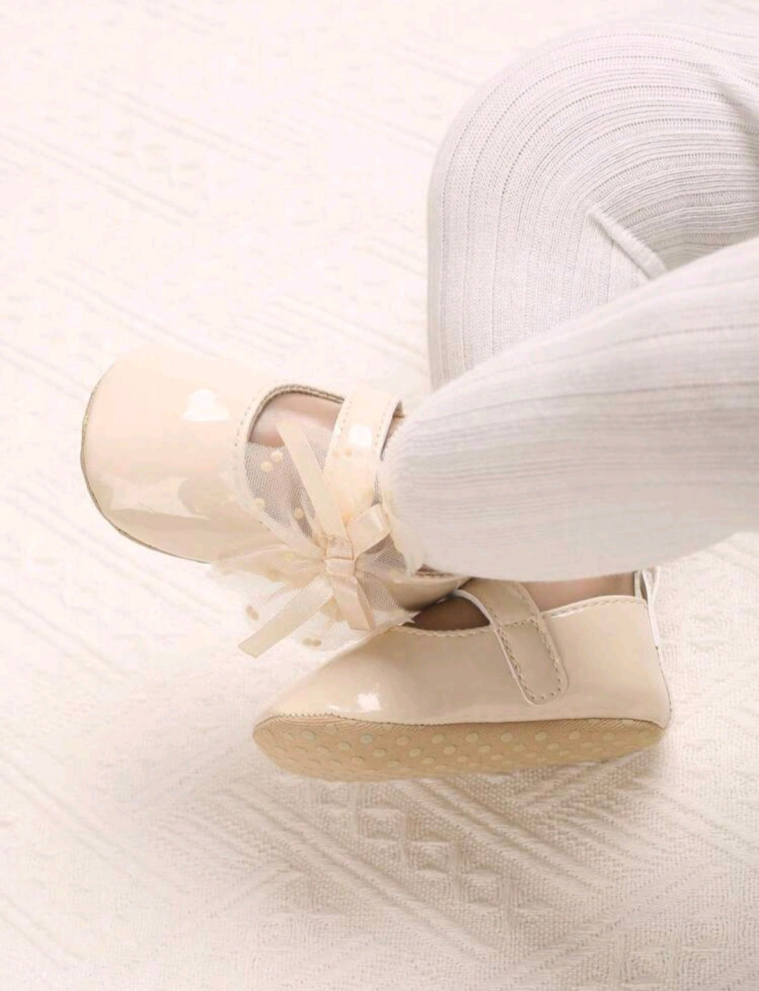Glossy Beige Ballerina