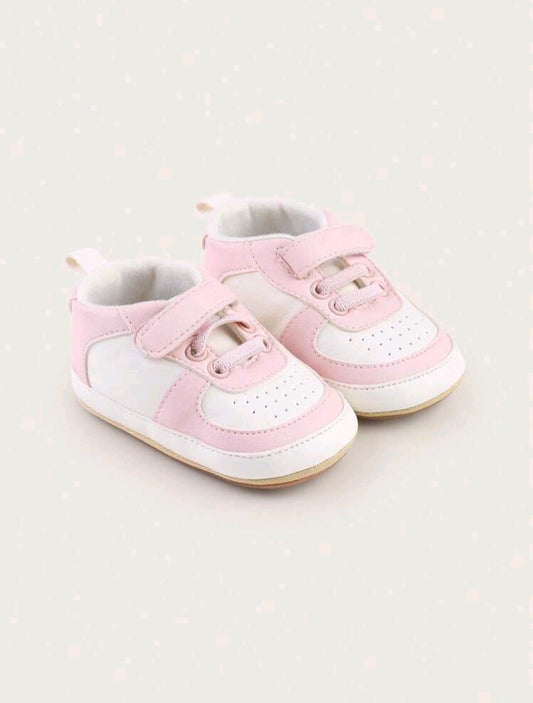 White & Pink Sneakers