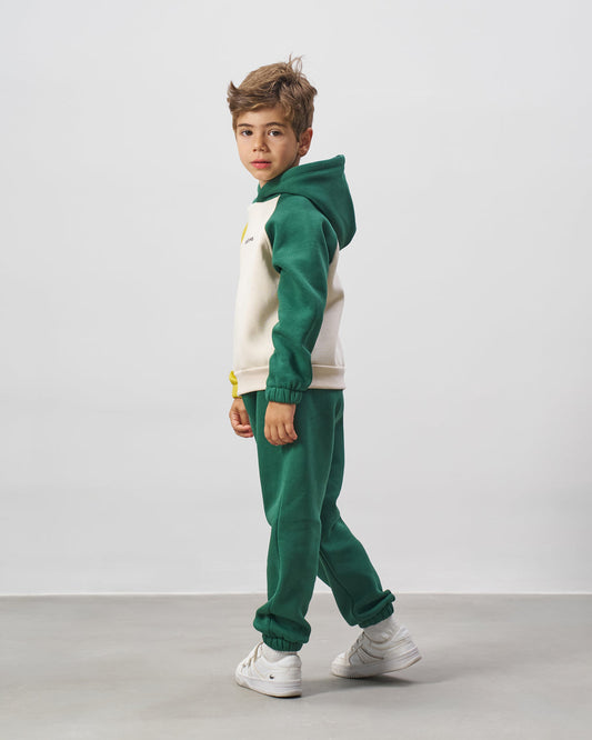Colored Tracksuit Fleeced Set- 3-7Y