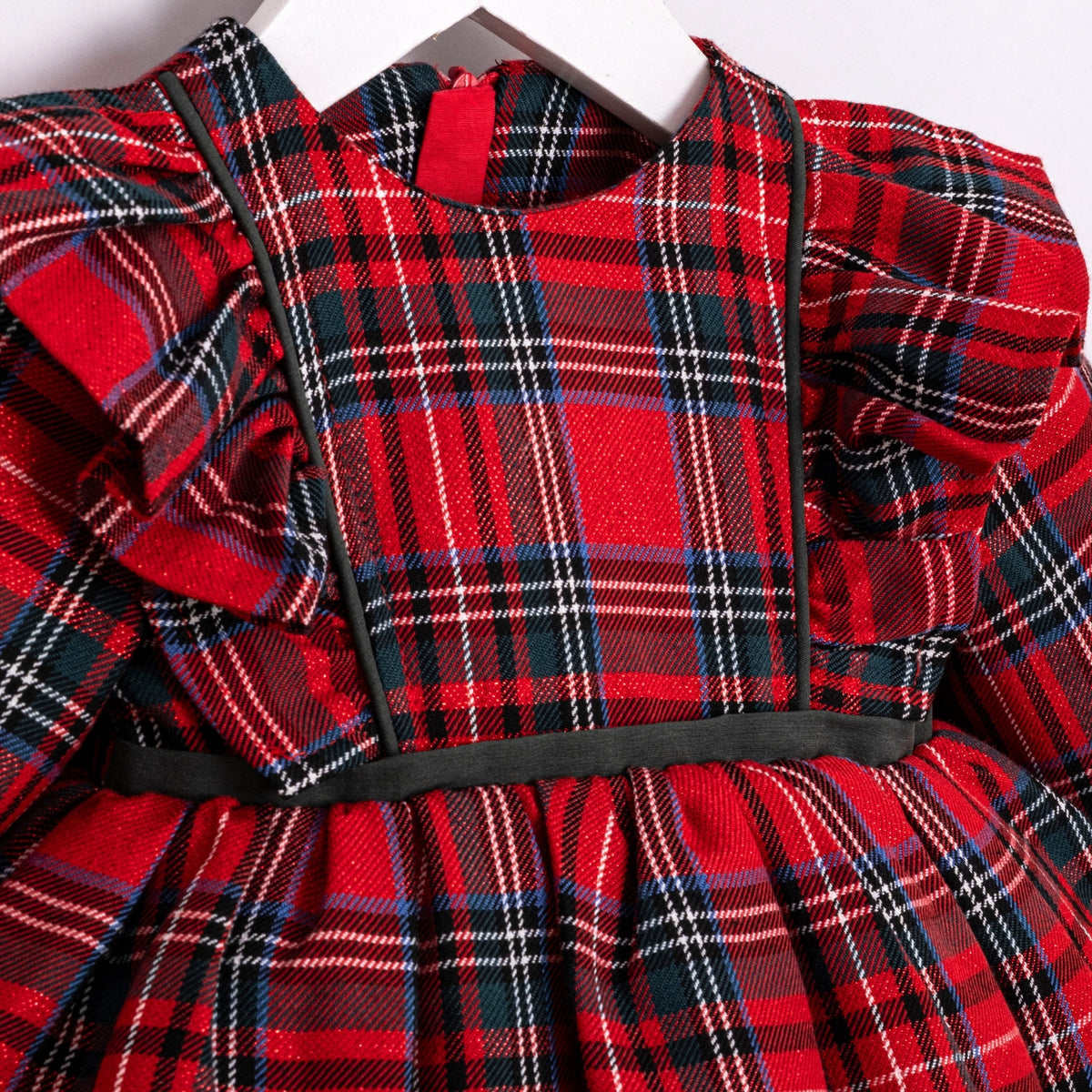 Christmas Bow Tartan Dress - 6-24M