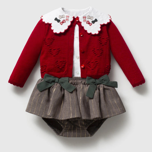Bows & Wishes Skirt 3 PCS Set - 6-24M