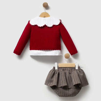Bows & Wishes Skirt 3 PCS Set - 6-24M