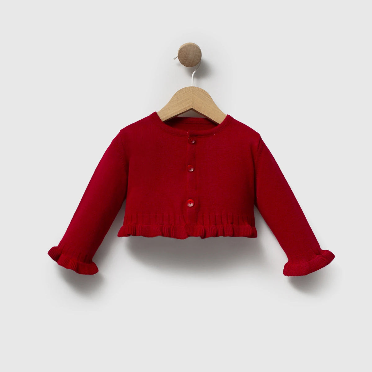 Little Holly Ruffle Cardigan - 6-24M