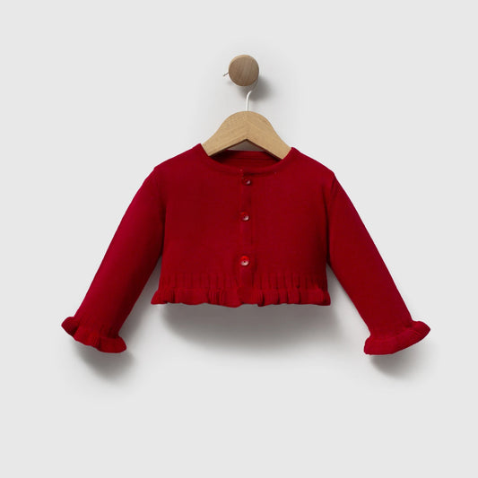 Little Holly Ruffle Cardigan - 6-24M