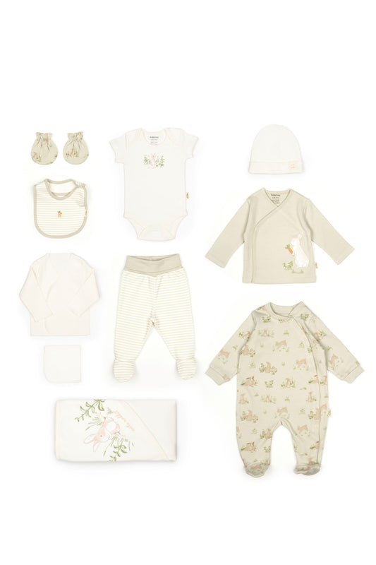 Newborn Set Rabbit 10 PCS - 100% Organic Cotton