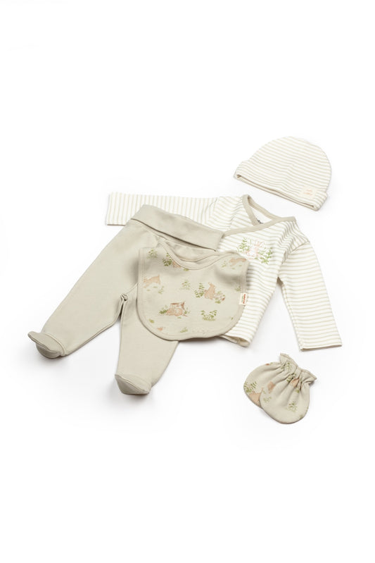 Newborn Set Rabbit 5 PCS - 100% Organic Cotton