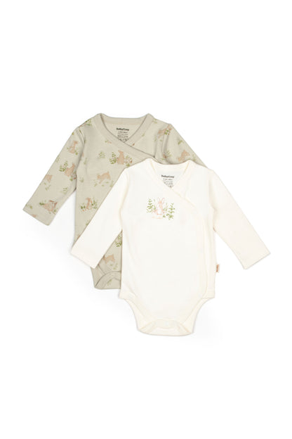 2 PCS Double Breasted Body Bunny - 100% Organic Cotton - 0-9M