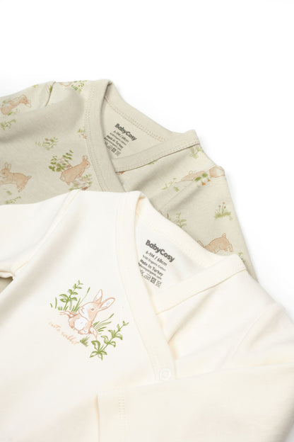 2 PCS Double Breasted Body Bunny - 100% Organic Cotton - 0-9M