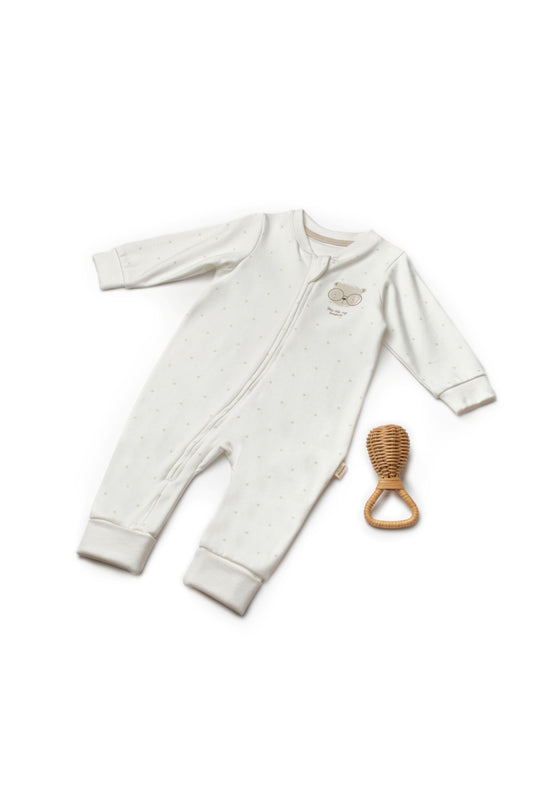 Zippered Romper - 100% Organic Cotton