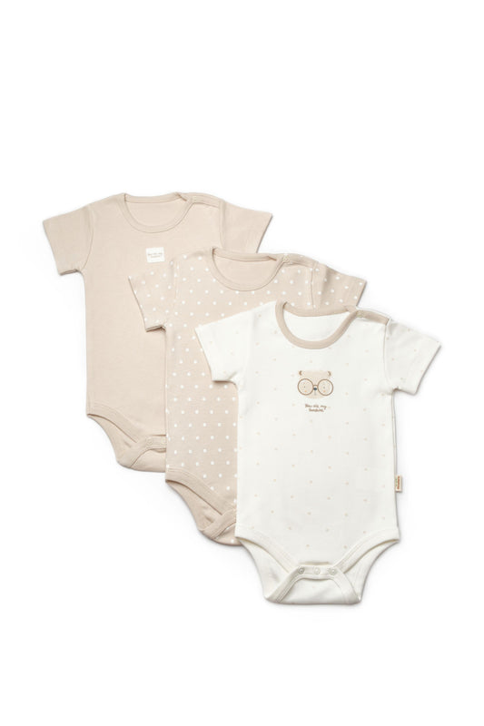 3 PCS Short Sleeve Body - 100% Organic Cotton