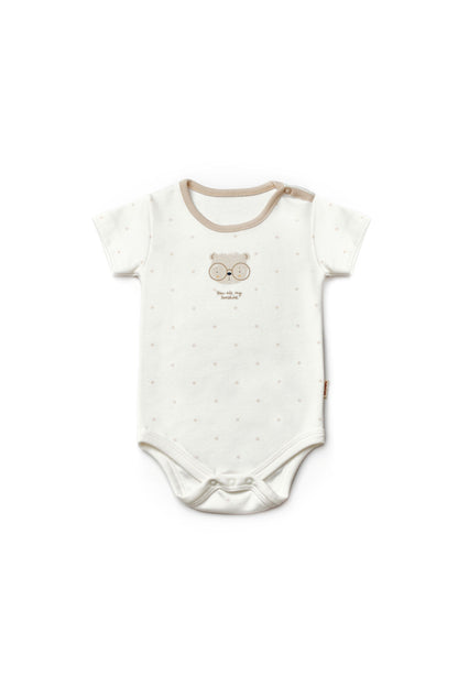 3 PCS Short Sleeve Body Bear - 100% Organic Cotton - 9-24M
