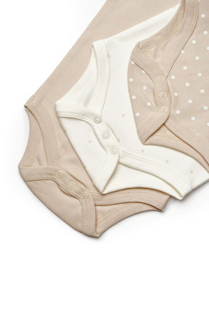 3 PCS Short Sleeve Body Bear - 100% Organic Cotton - 9-24M