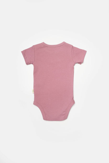 2 PCS Short Sleeve Body - Purple/Pink - 3-24M