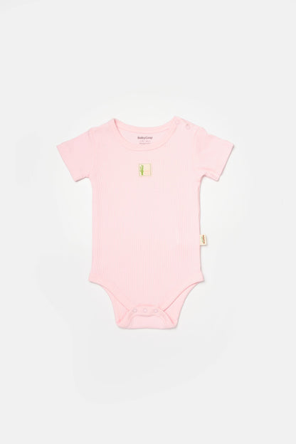 2 PCS Short Sleeve Body - Purple/Pink - 3-24M