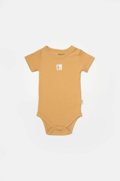 2 PCS Short Sleeve Body - Yellow/Brown - 3-24M