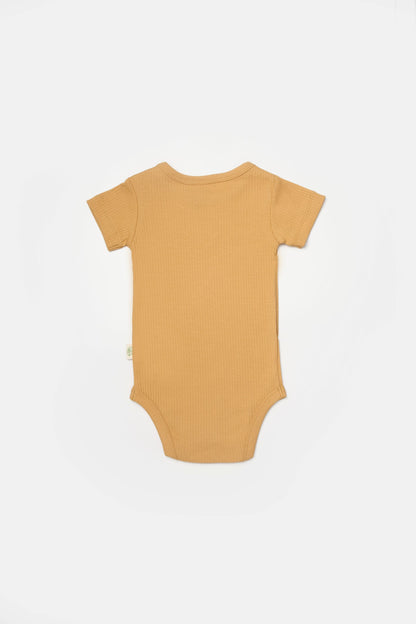 2 PCS Short Sleeve Body - Yellow/Brown - 3-24M