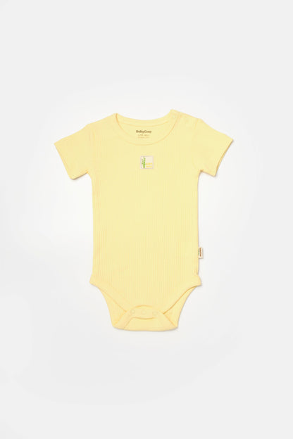 2 PCS Short Sleeve Body - Yellow/Brown - 3-24M
