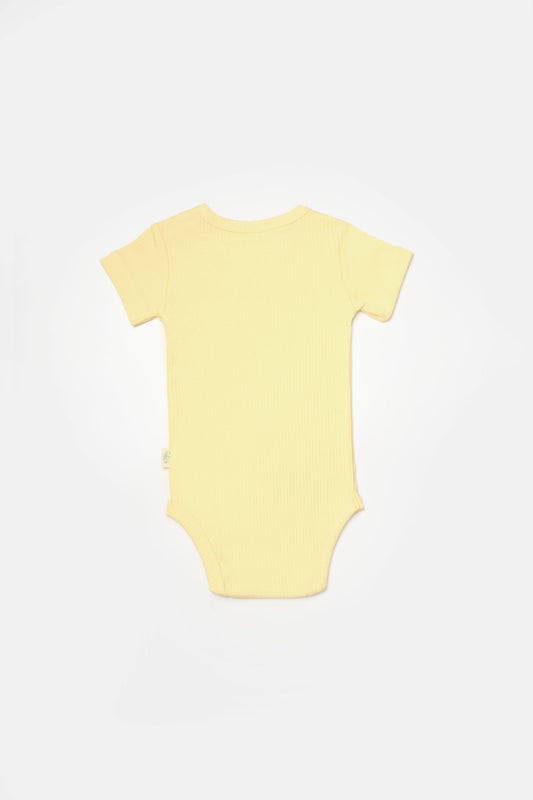 2 PCS Short Sleeve Body - Yellow/Brown - 3-24M