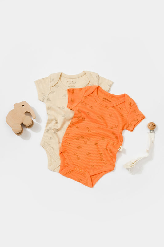 2 PCS Short Sleeve Body - Stone / Apricot