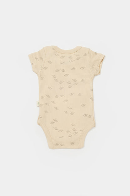 2 PCS Short Sleeve Body - Stone/Apricot - 0-24M