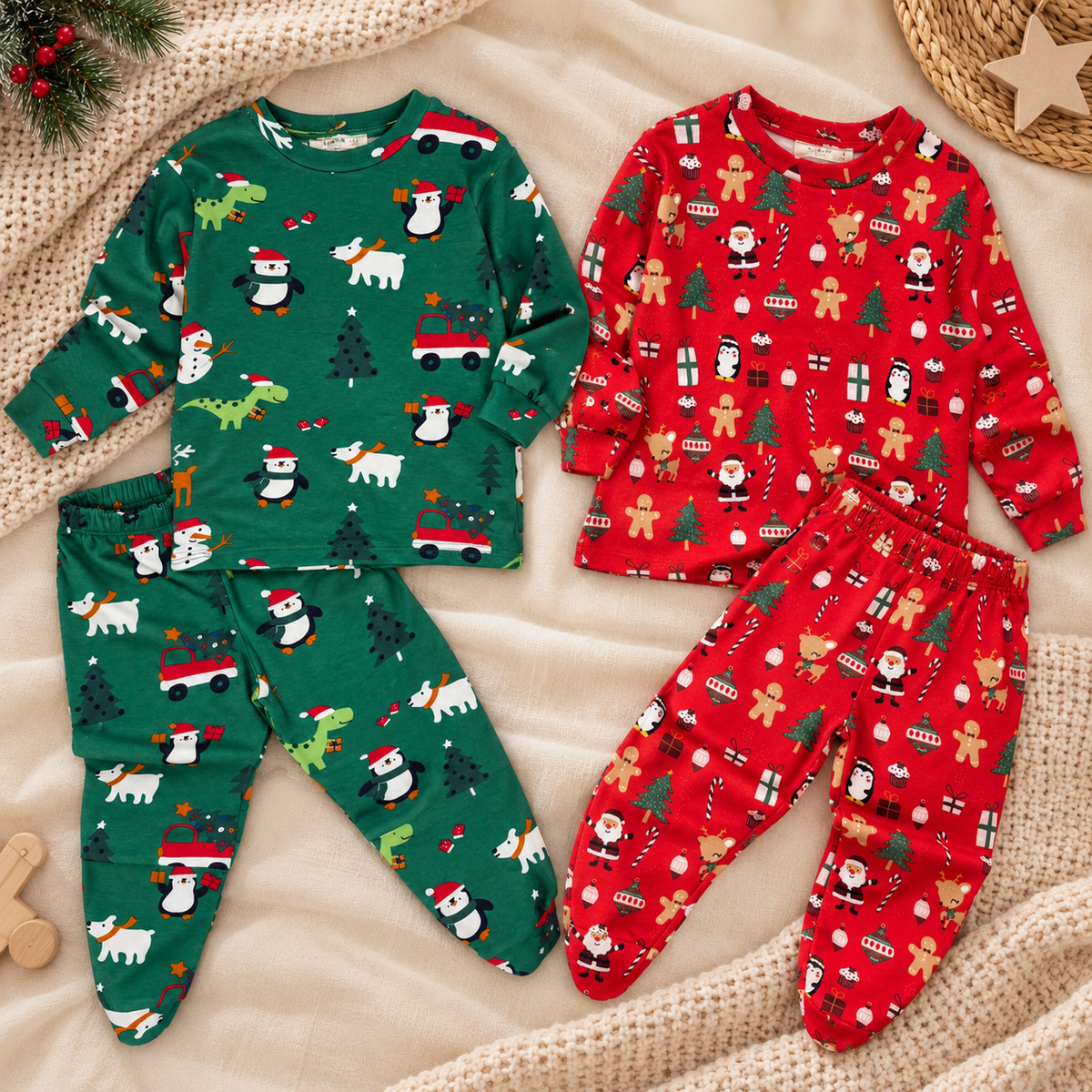 Christmas Magic Interlock Cotton Pyjamas - 3-8Y