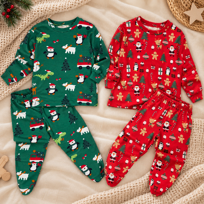Christmas Magic Interlock Cotton Pyjamas - 3-8Y