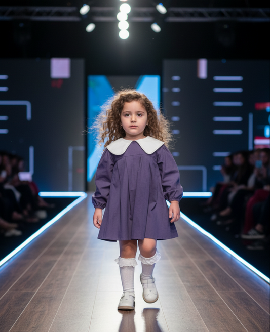 Michaella Dress -  Dark Purple - 1-6Y