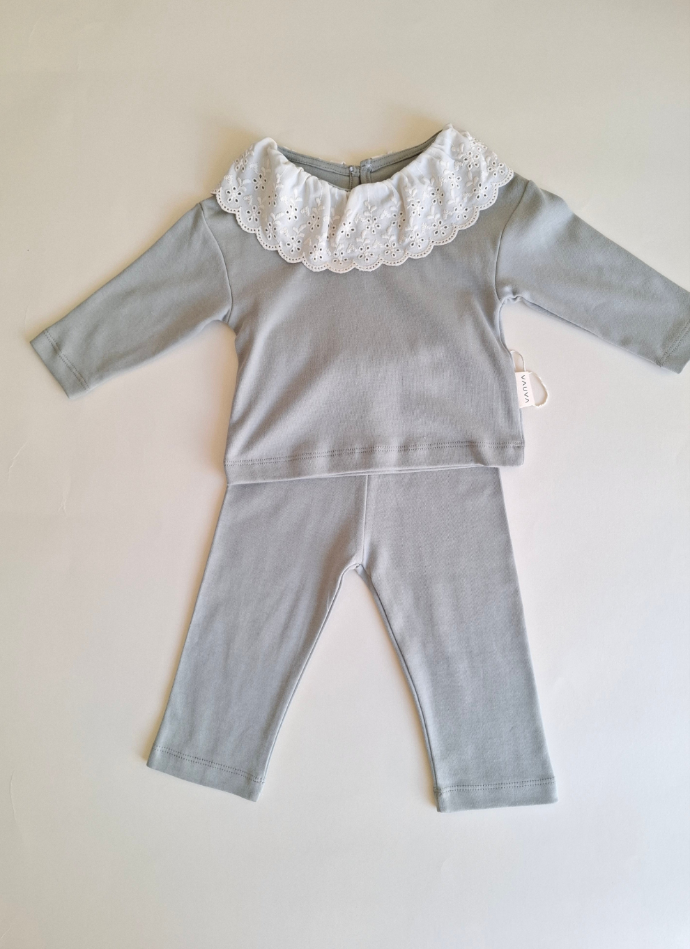 The Luna Lace Set - Mint Green/Purple - 6M-3Y