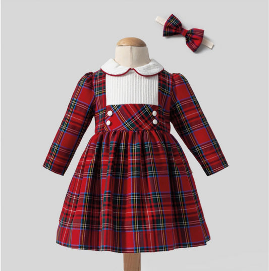Festive Frock Dress with Headband - 3-24M