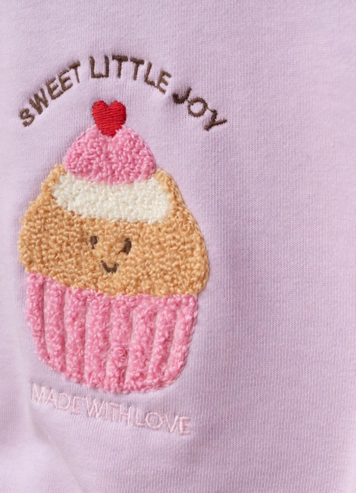 Ribbed Leggings Outfit Set with Cupcake Embroidery - 6M-2Y
