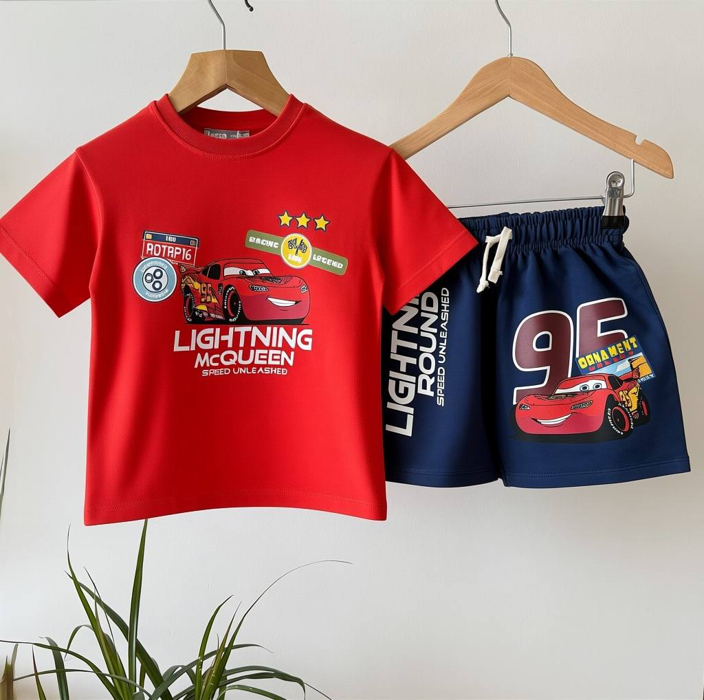 Lightning McQueen - Short & Tshirt Set - 2-8Y