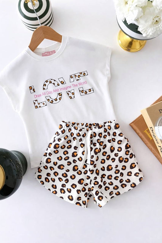 LOVE - Shorts & Tshirt Set - 2-8Y