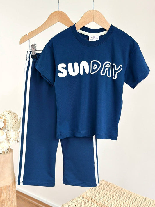 SUNDAY FUNDAY - Pants & Tshirt Set - 2-8Y