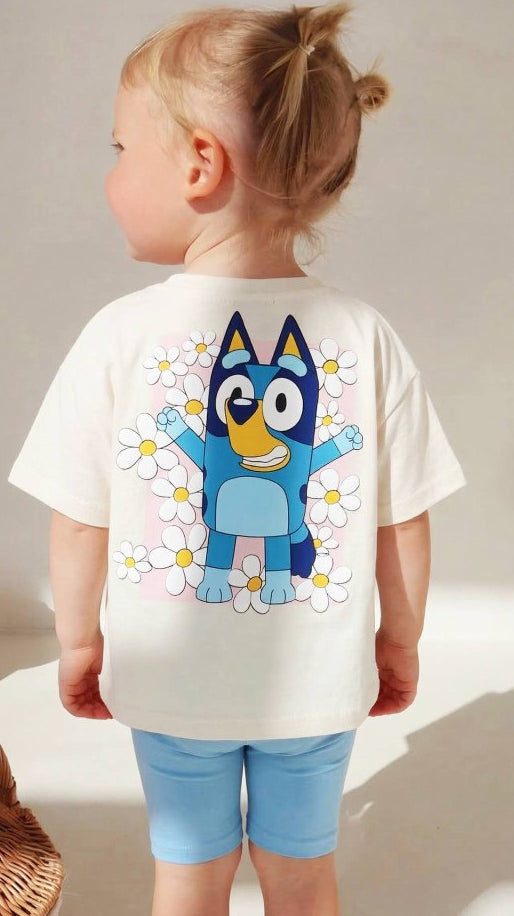 BLUEY - Biker Shorts & Tshirt Set - 2-8Y