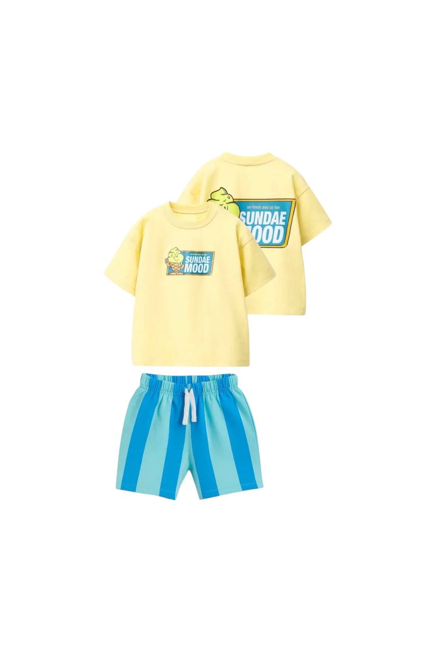 Sunday Mood - Shorts & Tshirt Set - 2-7Y