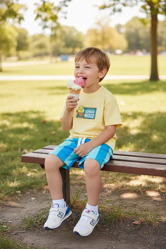 Sunday Mood - Shorts & Tshirt Set - 2-7Y