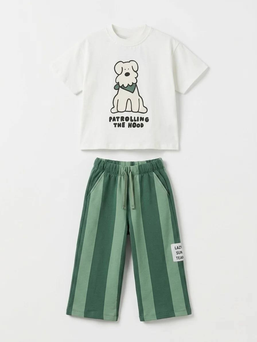 Patrolling the Hood - Pants & Tshirt Set - 2-7Y