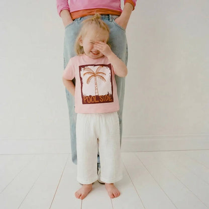 POOLSIDE - MUSLIN Pants & Tshirt Set - 6M-3Y